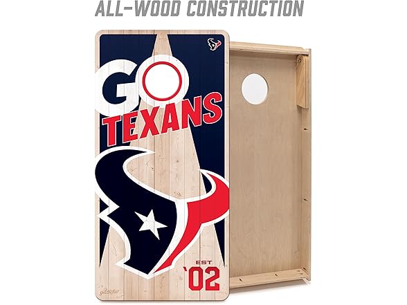 YouTheFan NFL 2' x 4' Wood Cornhole, No Bags