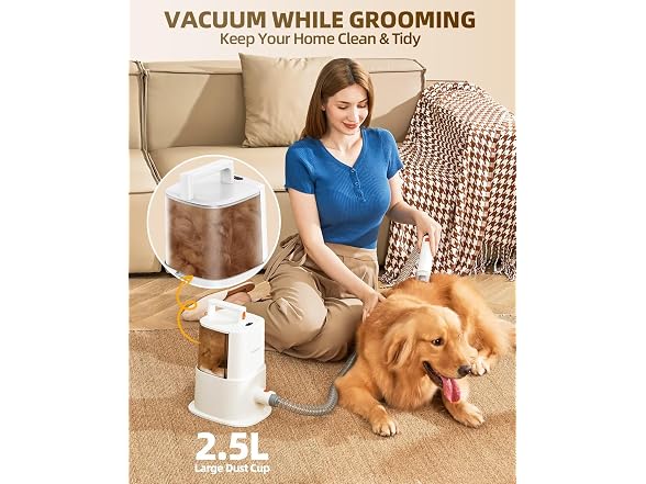 SIMPLEWAY Pet Grooming Vacuum, Dog Grooming Kit