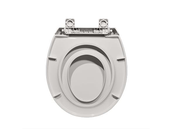 Takywep Toilet Seat Round White Flat Toilet