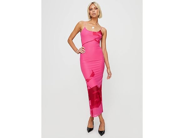 Princess Polly Knox Floral Mesh Maxi Dress