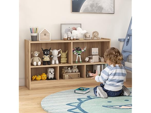 MEDIMALL 5 Cube Kids Toy Storage Organizer