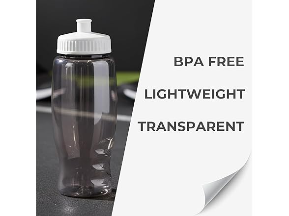 Fun Express 27 oz. Black Plastic Water Bottles - 50 Pieces