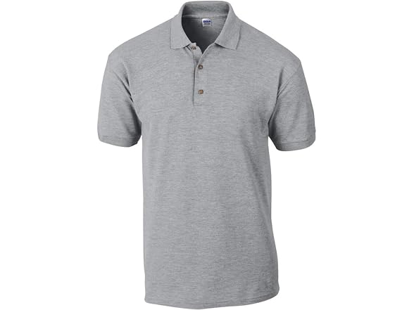 Gildan Men (S) Ultra Cotton Pique Polo Shirt Grey