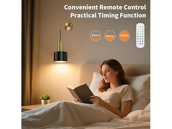 VerRon Rechargeable Battery Operated Wall Sconce, 2PK