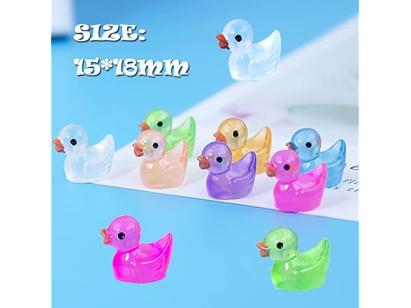 AWAWEELON 100 Pcs Luminous Tiny Ducks