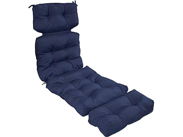 Sunnydaze Decor ZET-072 Tufted Chaise Cushion Blue