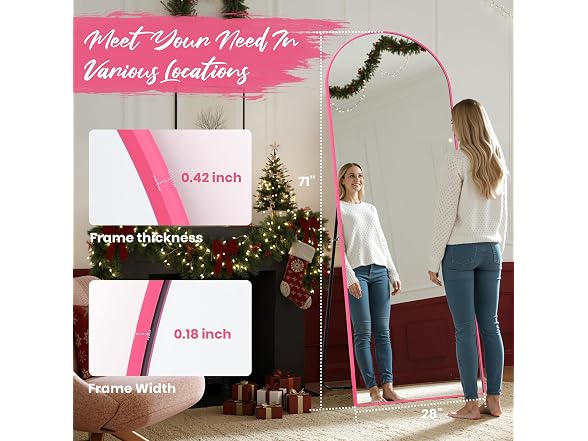 Anpark 28x71 Arched Full Length Mirror