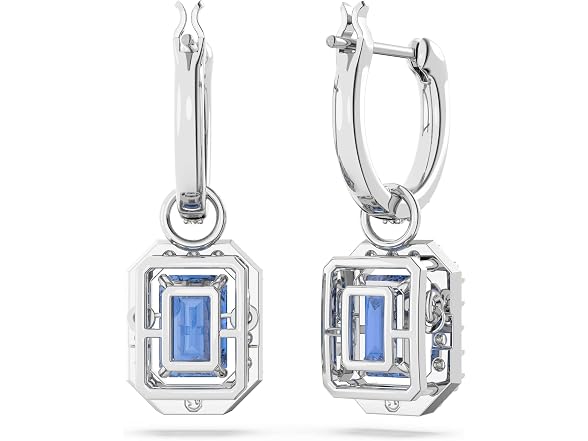 Swarovski Una Blue Octagon Earrings