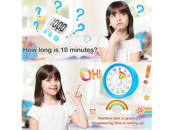 Secura 60-Minute Visual Timer (Blue & Sun)