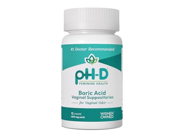 pH-D Boric Acid Suppositories 600mg 12ct