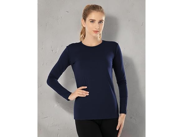 Mancyfit Women (S) Thermal Layer Crew Neck-blue