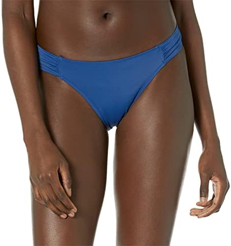 Amazon Essentials Women's Side Tab Bikini Swimsuit Bottom, Deep Blue, Medium