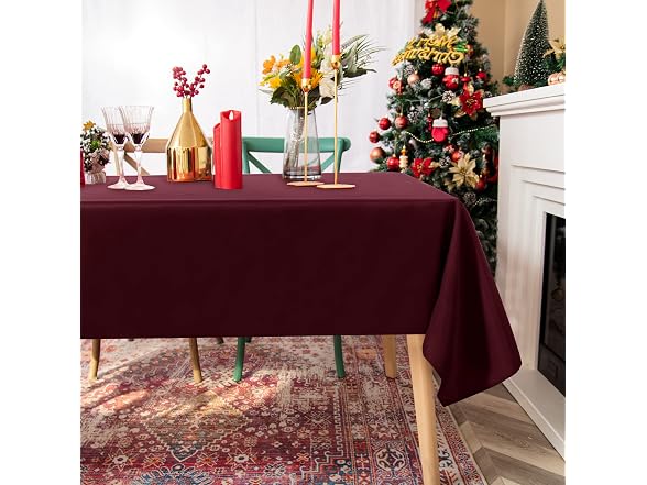 Fitable Rect Tablecloth Stain and Wrinkle