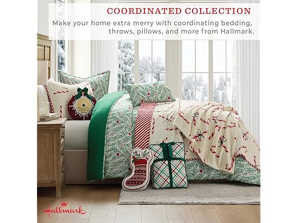 Hallmark Green Branches King Comforter