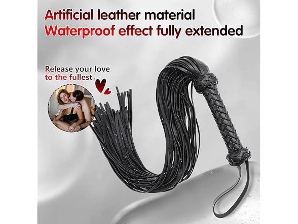 VCOOTS Leather Flogger Whip