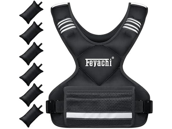Feyachi Adjustable Weighted Vest - 12 lb