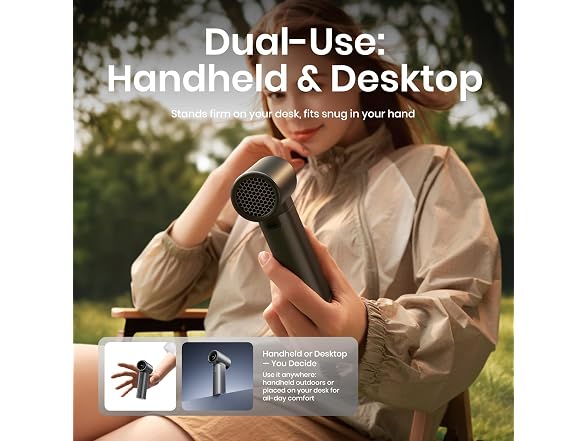 Sowmow Silver Handheld Turbo Fan