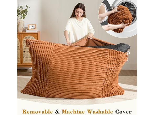 3-in-1 Giant Bean Bag Chair for Adults