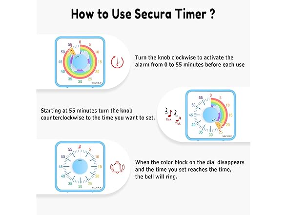 Secura 60-Minute Visual Timer