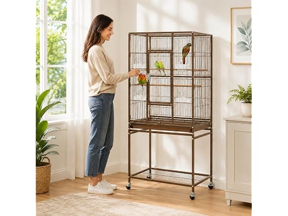 Yaheetech Wrought Iron Standing Large Parrot Cage