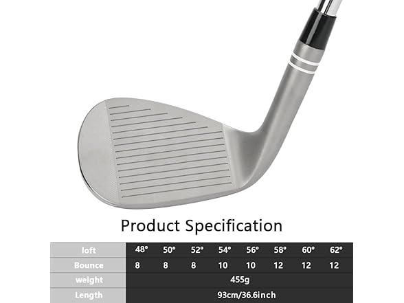 Wosofe Men's Sand Wedge Golf Club 52 Degree