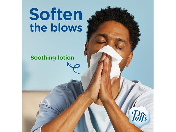 Puffs Facial Tissues Plus Lotion 8 Family Box
