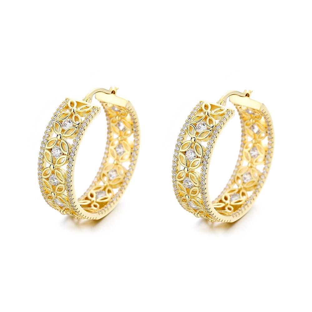 14K Gold Hoop Earrings - Gallery 3