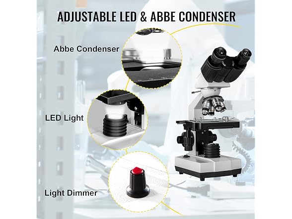 Binocular Compound Microscope, 40X-2500X
