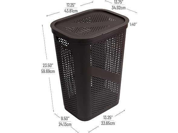 Mind Reader 60L Slim Laundry Hamper