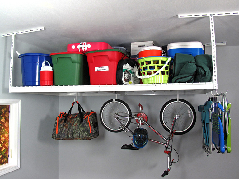 SafeRacks White 4x8 Overhead Storage Rack - Gallery 5
