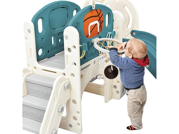 7 in 1 Kids Slide with Slide Arch Tunnel