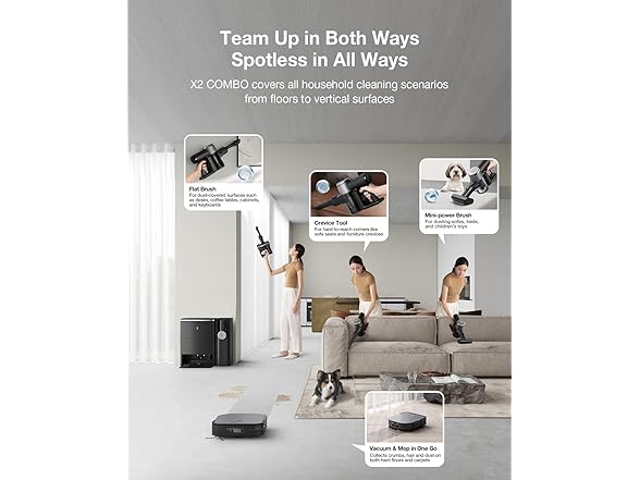ECOVACS DEEBOT X2 Combo Robot Vacuum and Mop