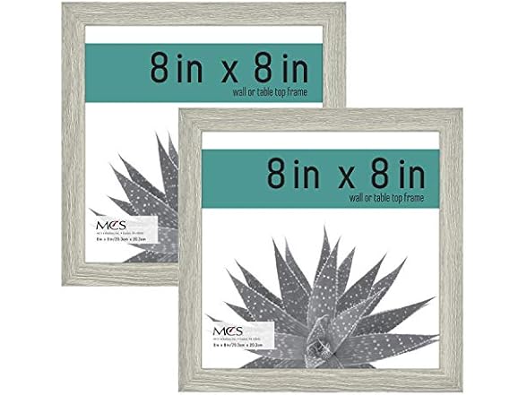 Picture Frame Set 8x8 Gray Woodgrain