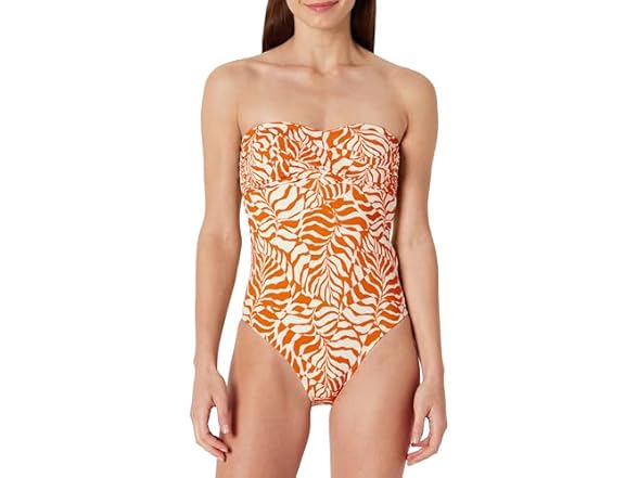 Rust Orange Abstract Palms