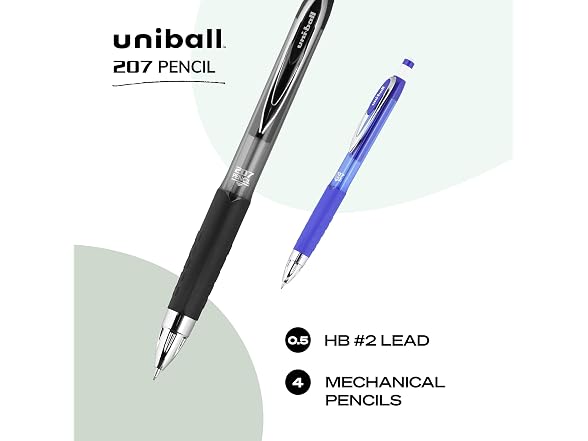 Uni-Ball Uniball 207 Mechanical Pencils 4 Pack