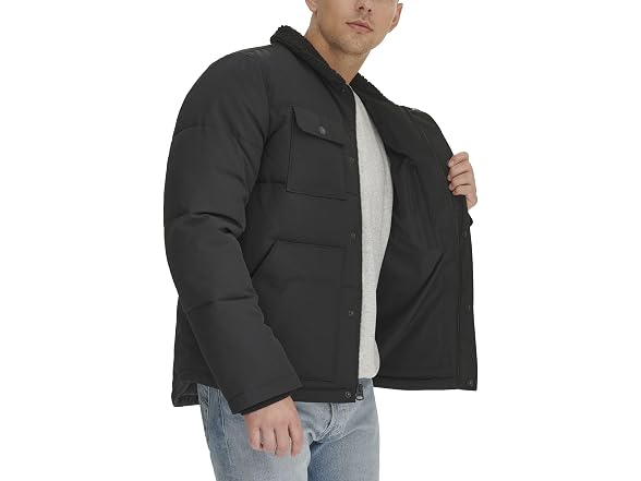 Levi's Men Woodsman Sherpa Collar Puffer Jacket