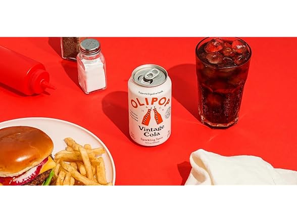 1CT OLIPOP Vintage Cola Prebiotic Soda, 12 OZ