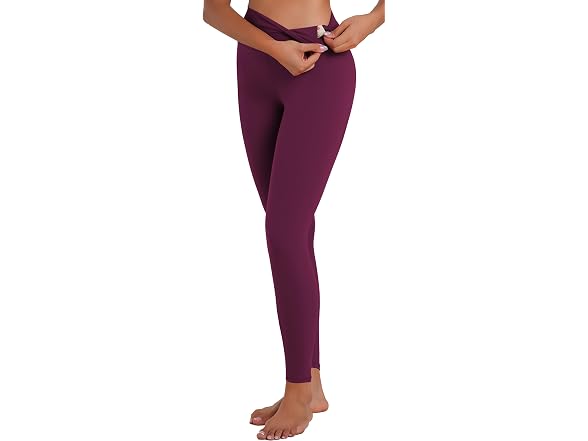 Sunzel Womens Leggings 25in S Black Cherry