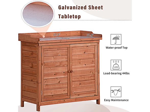 Red Barrel Studio Garden Potting Bench w/ Storage