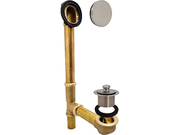 Westbrass A321H-07 14" Brass Bath Waste & Overflow Assembly