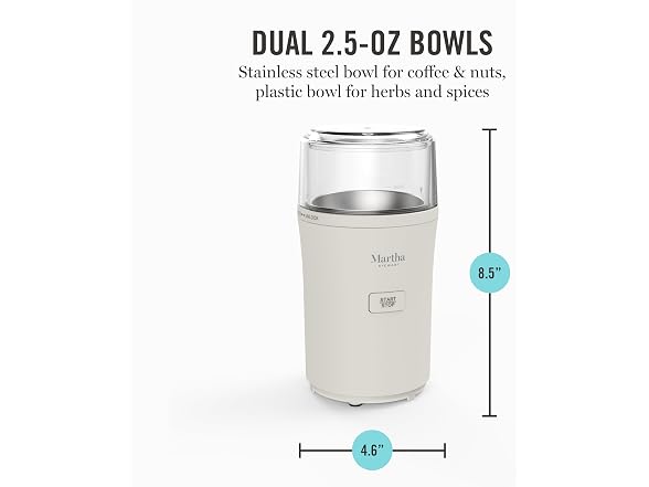Martha Stewart Electric Coffee & Spice Grinder Cream