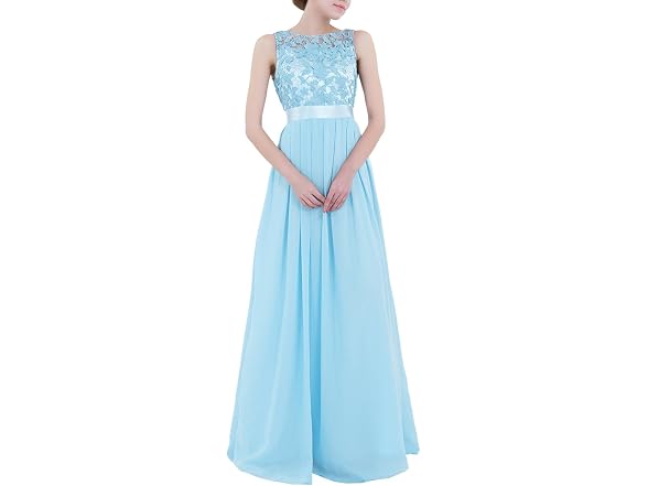 YiZYiF Women (8) Crochet Lace Wedding Formal Dress