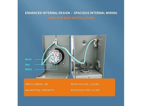 enSkate 30A Generator Inlet Box L14
