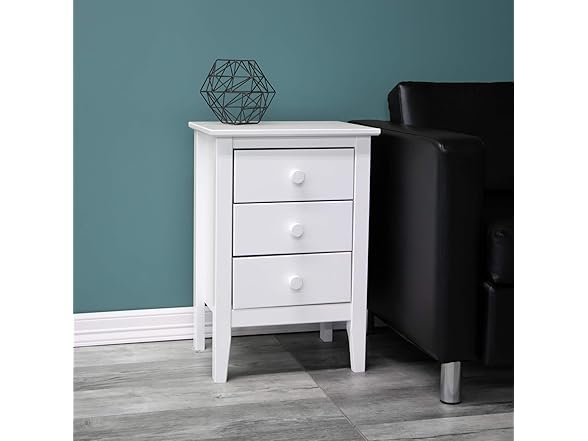 Jela Solid Wood Easy Pieces 3 Drawer End Table/Nightstand