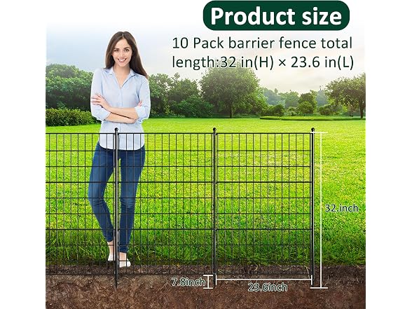LUCKPRO 10 Pack Dog Fence Outdoor