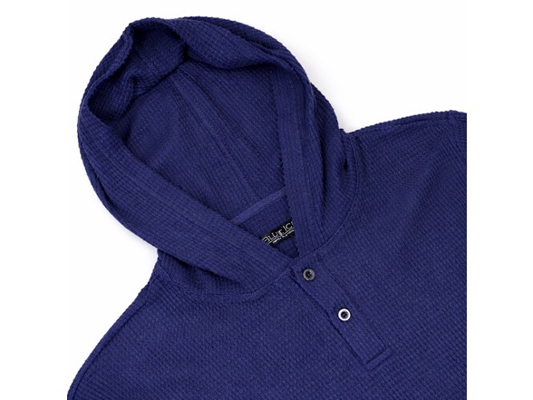 3Pk Mens Waffle Thermal Henley Hoodie