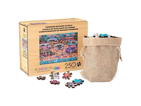 Hawaiian Food Truck Festival Wood Puzzle