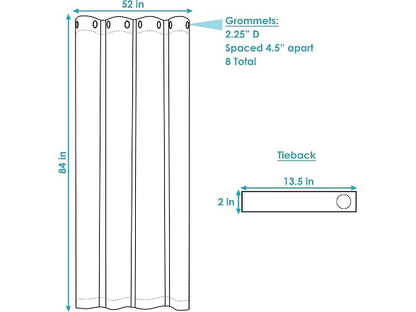 Sunnydaze Decor SNR-498 Blackout Curtain 52x84 Beige B