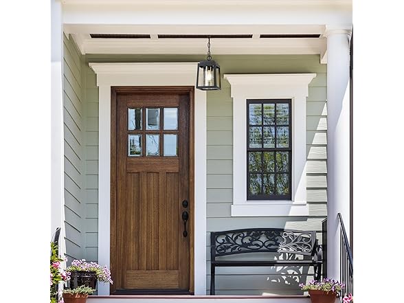 GEPOW Black Outdoor Pendant Light