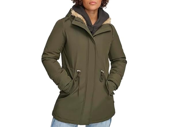 Levi's Women's Olive Parka (1X) (Open Box)